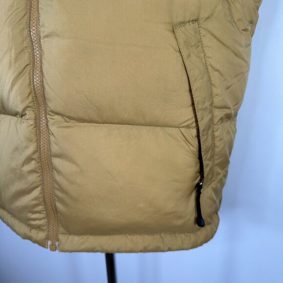 The North Face 700 Men's Sz M Goose Down Gold Yellow Retro Nuptse Puffer Vest - Picture 4 of 13